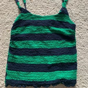 Hollister blue and green tank top